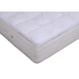 Surmatelas FMT 5 cm Coton/Flocons - Blanc Couvre-lits