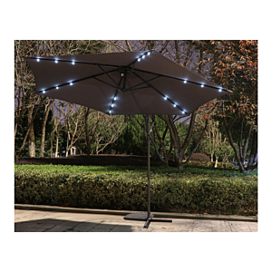 Parasol UMBERTO Avec Led Base Non Incluse - Anthracite 