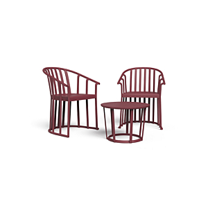 Set De Balcon RAFF Avec Fauteuils Et Table - Bordeaux Table de jardin