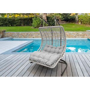 Balançoire De Jardin BODRUM - Gris Chaises de Jardin