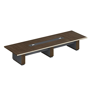 Table De Réunion LUXURY 360x155x76cm - Chêne Foncé / Gris Table de Réunion