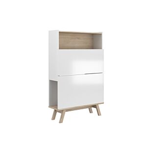 Console ISAK Avec Portes - Chêne / Blanc Bon plan