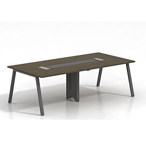 Table De Réunion RESPECT - Noyer / Gris Table de Réunion