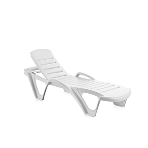 Bain De Soleil Multipostions MONOBLOCK - Blanc Chaises sans accoudoir