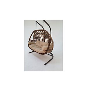 Chaise Pendante OYLAT 2 Places - Marron Fauteuil suspendus