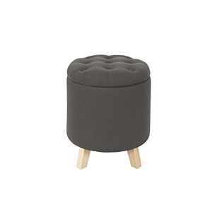 Pouf Et Coffre De Rangement ELEONOR 40 cm - Gris Pouf pliable