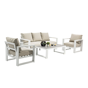 Set De Jardin BRISBANE - Beige Salons de jardin bas