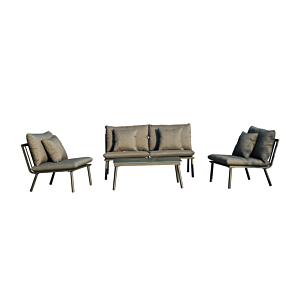 Set De Jardin VALENTINA  - Noir Salons de jardin bas