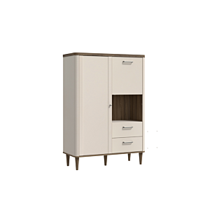 Vitrine LACETTI 103cm - Beige / Crème Vitres et bibliothèques