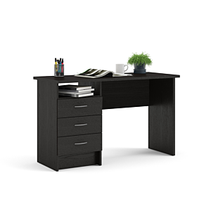 Bureau FUNCTION PLUS 3 Tiroirs et 1 Niche - Noir Bureaux Opérationnels