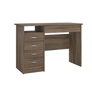 Bureau FUNCTION PLUS 5 Tiroirs et 1 Niche - Marron Bureaux Opérationnels