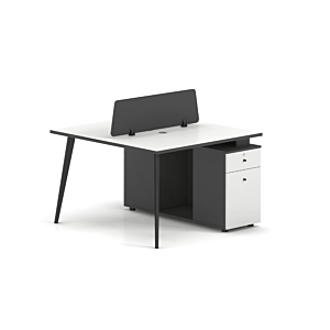 Bureau WORKSTATION RESPECT 2 Places - Blanc Table de Réunion