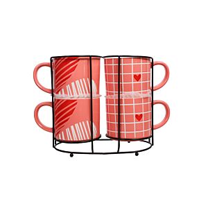 Set De 4 Mugs En Porcelaine - Multicouleur Tasses et mugs