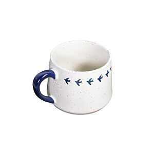 Mug WAVE En Porcelaine - Blanc / Bleu Tasses et mugs