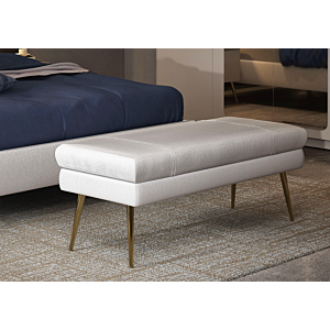 BANC PIED DE LIT LIDYA - Blanc