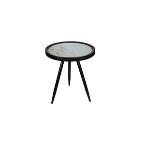 Table Ronde POSH 40x40x46cm - Noir / Marron Tables d'appoint