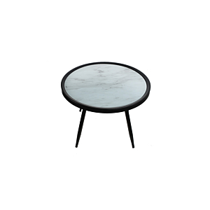 Table Ronde POSH 60x60x41,5cm - Noir / Blanc