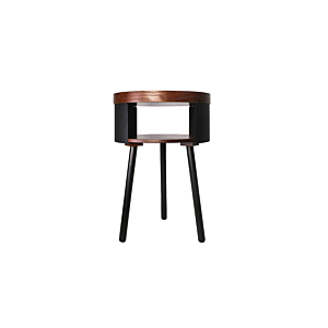 Table Ronde FORATO - Noir / Marron