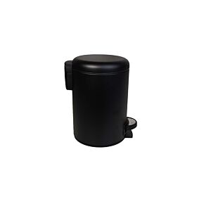 Poubelle 3L À Fermeture Souple - Noir Mat Poubelles de salle de bain