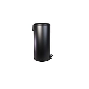 Poubelle 30L À Fermeture Souple - Noir Mat Poubelles de salle de bain