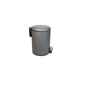 Poubelle 3L À Fermeture Souple - Gris Mat Poubelles de salle de bain