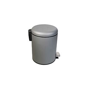 Poubelle 5L À Fermeture Souple - Gris Mat Poubelles de salle de bain