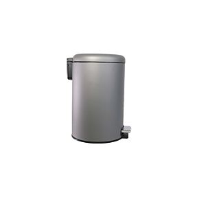 Poubelle 12L À Fermeture Souple - Gris Mat Poubelles de salle de bain