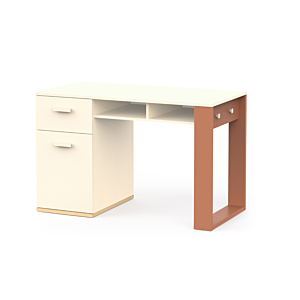 BUREAU CAMILLIA 1PORTE +1 TIROIR+ 2NICHES - Beige Bureaux enfant