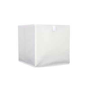 CUBE DE RANGEMENT PLIABLE 30x30cm Bouclette - Beige Rangement de salle de bain