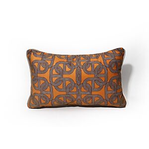 Coussin Chaines Rectangulaire - Orange Textile Ramadan