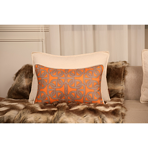 Coussin Chaines Rectangulaire - Orange