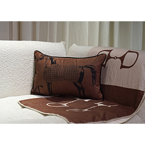 Coussin Au Galop Rectangulaire - Marron