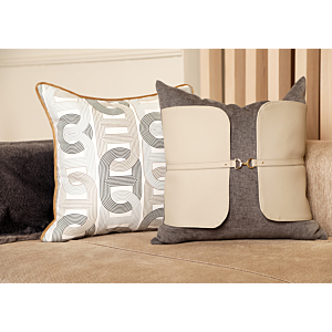 Coussin ELEGANCE NOCTURE - GRIS / BEIGE