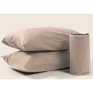 Taie D’Oreiller UNI FLANELLE 50x70cm - Taupe