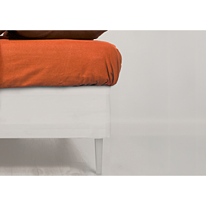 Drap Housse UNI FLANELLE - Terracota