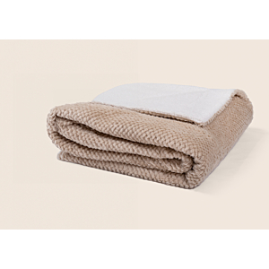 Plaid Mouton 180x200cm - Taupe Gris