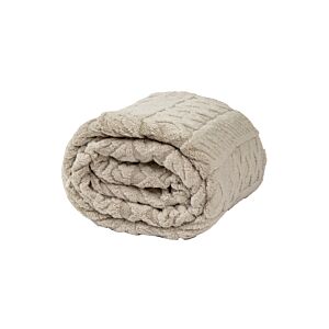 Plaid Jacquard - Beige Plaid et couvertures