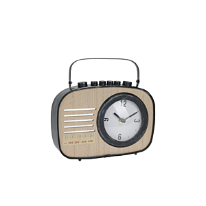 Horloge De Table Style Radio - Noir / Beige Décoration murale-ramadan