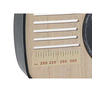 Horloge De Table Style Radio - Noir / Beige