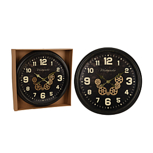 Horloge Murale Avec Mouvement Rotatif - Noir