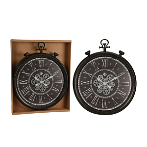 Horloge Murale Style Montre De Poche - Noir