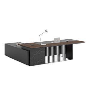 BUREAU PRESIDENTIEL Droit EMBASSY PRIME - Marron / Gris Bureau Professionnel