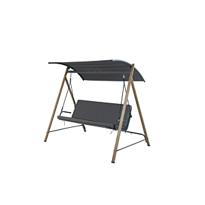 Balancelle WOOD 3 PLACES - Gris foncé Chaises avec accoudoir