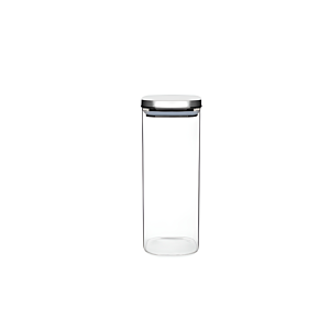 Bocal En Verre Avec Couvercle Inox 1900ml - Blanc