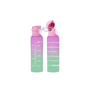 Bouteille d'eau 750 ml - Rose / Vert