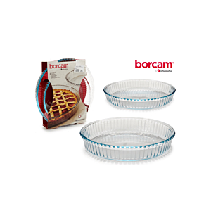 SET 2 PLATS A FOUR BORCAM ROND - Blanc