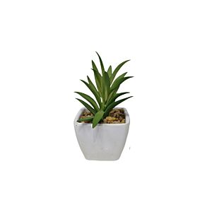 Plante ARTIFICIELLE AVEC POT EN MELAMINE 7,5x6,5x12,5cm - Blanc Plantes et fleurs artificielles