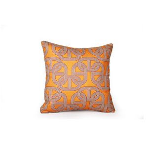 Coussin Chaines - Orange Textile Ramadan