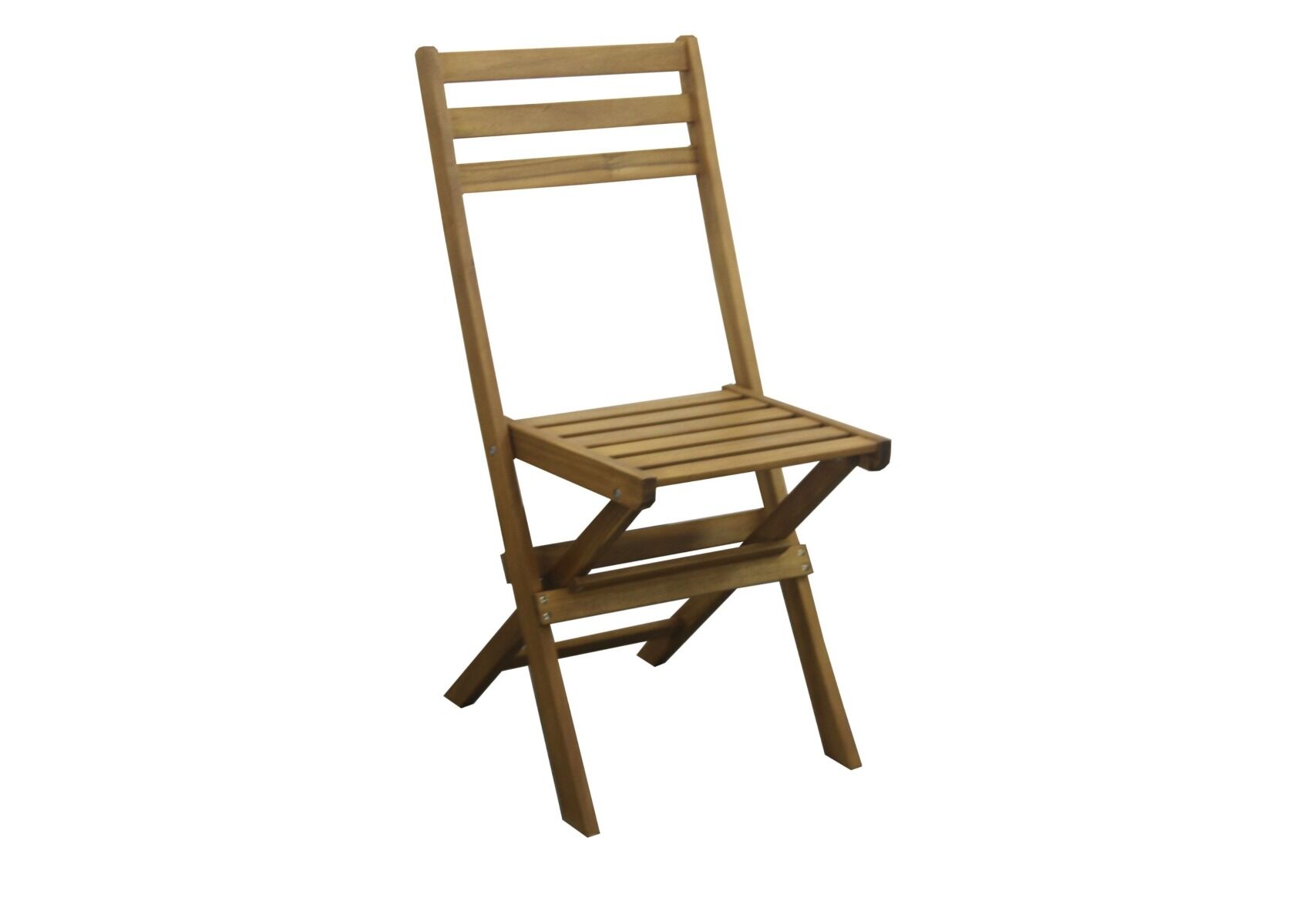 Chaise en bois strié d'acacia