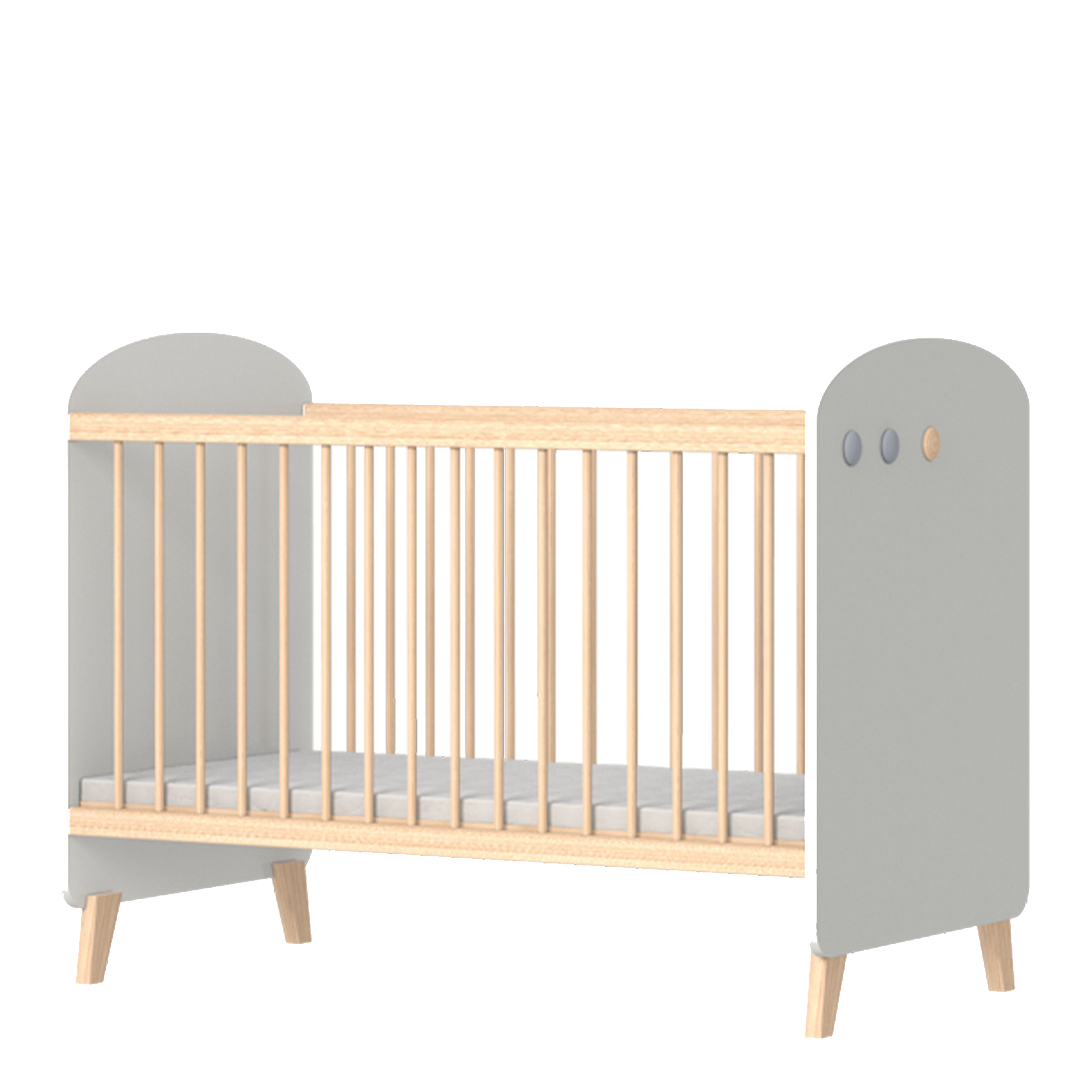 Lit Bebe Colette 70 140 Cm Blanc Et Beige Kitea Maroc